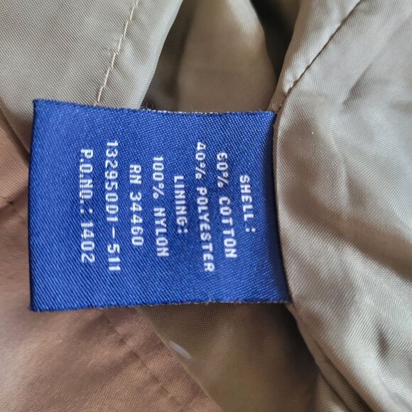 Vintage London Fog Beige Hooded Trench Coat With Button & Zip Closure Size Small - Picture 10 of 10